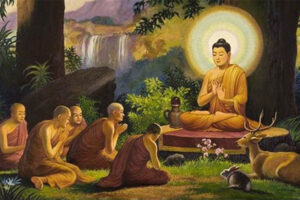 Discover Buddhist stress management techniques like meditation, mindfulness, and acceptance for inner peace. Learn how to manage stress effectively with these proven strategies. Image: Buddhist monk meditating in nature.